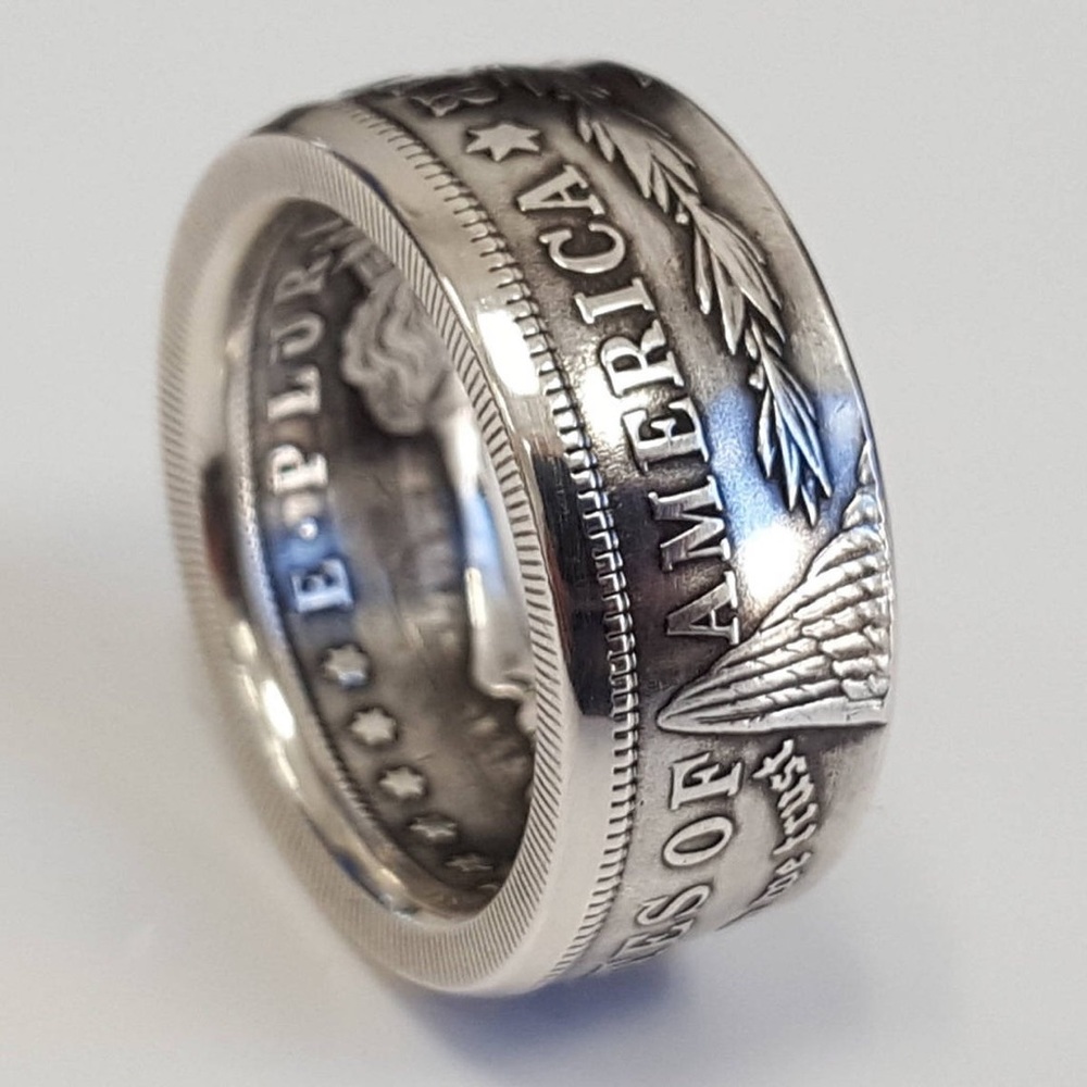 New Vintage 925 Silver Hip Hop Men Women American Ring - Picture 2 of 6
